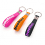 Engraved silicone key ring