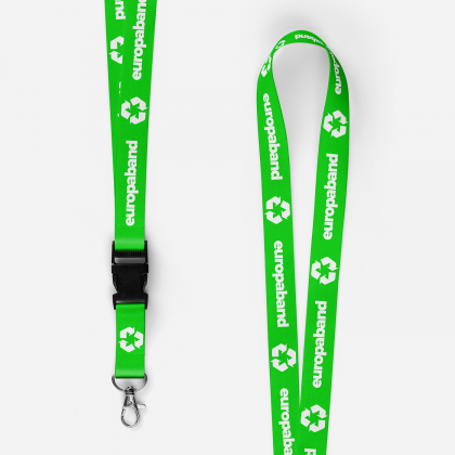 RPET Full Colour Print Lanyards + Plastic Buckle
