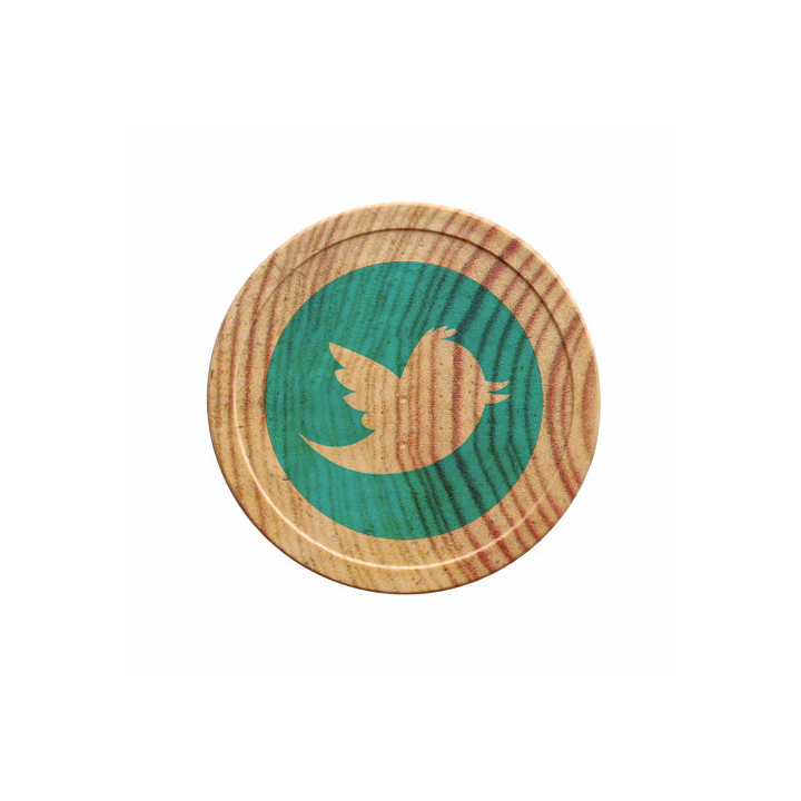 Wooden token printed in full color