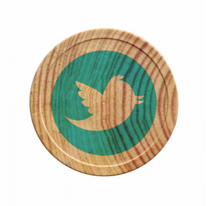 Wooden token printed in full color