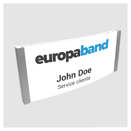 Curved Model A Magnetic Name Badge 78x32 mm