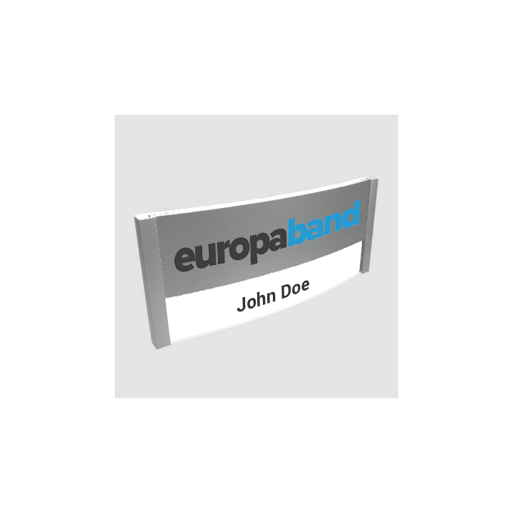 Curved Model B Magnetic Name Badge 78x32 mm