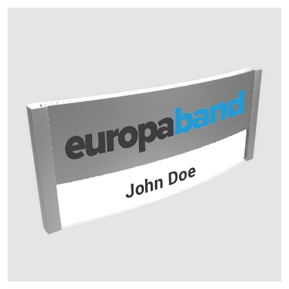 Curved Model B Magnetic Name Badge 78x32 mm