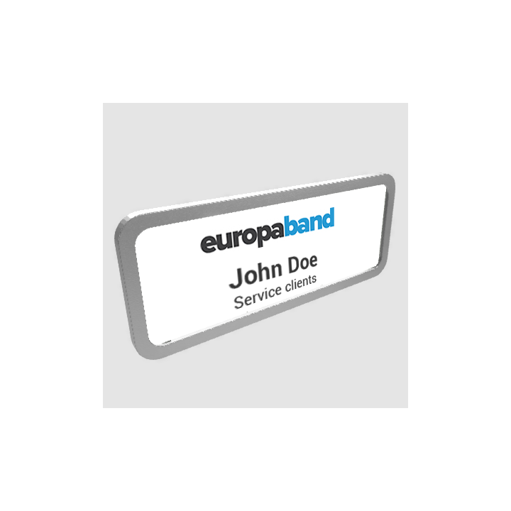 Magnetic Name Badge 81x33 mm Flat Model A