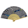 Personalised Double-Sided Paper Hand Fan – Bamboo Handle