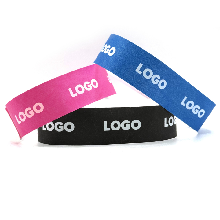 Personalised Tyvek Wristbands with White Print