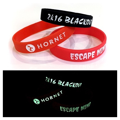fluo printed silicone bracelet