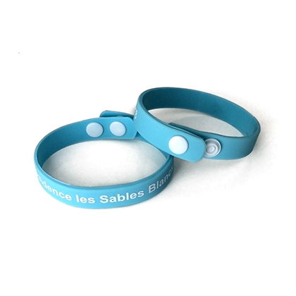 printed silicone bracelet with clip
