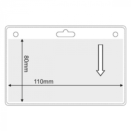 vinyl badge holder A7 110 x 80mm